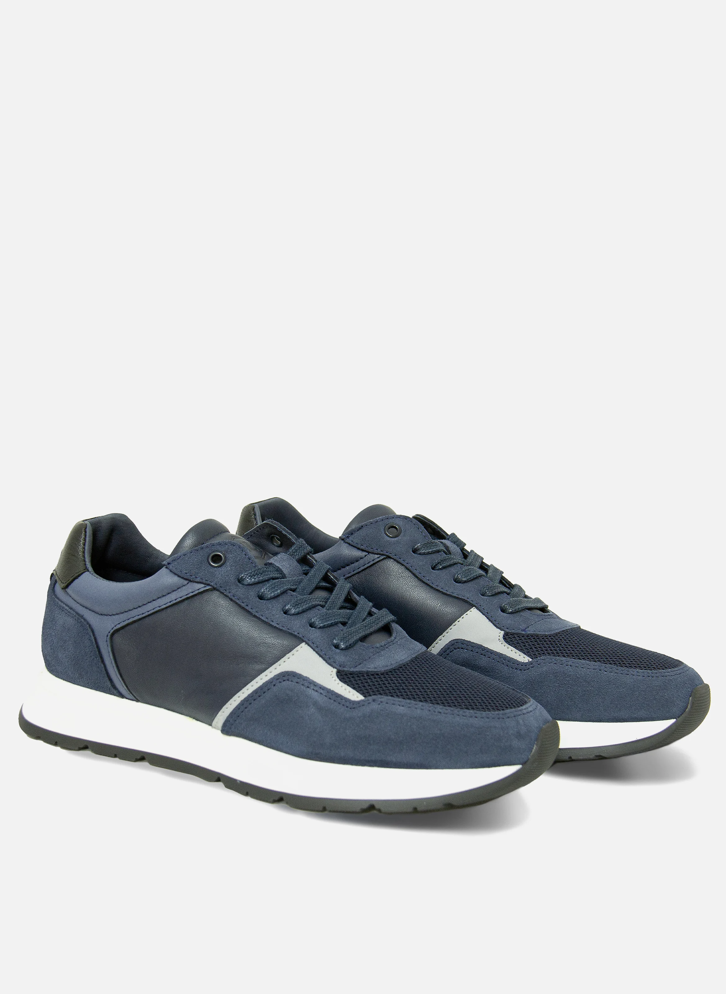 Sneakers noé cuir | Bleu