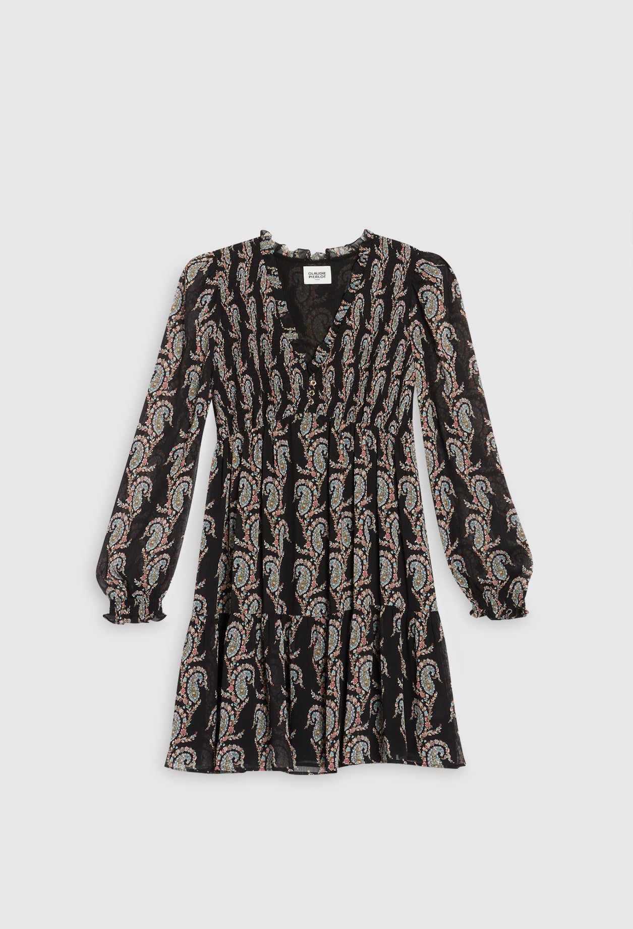 Robe courte imprime cachemire