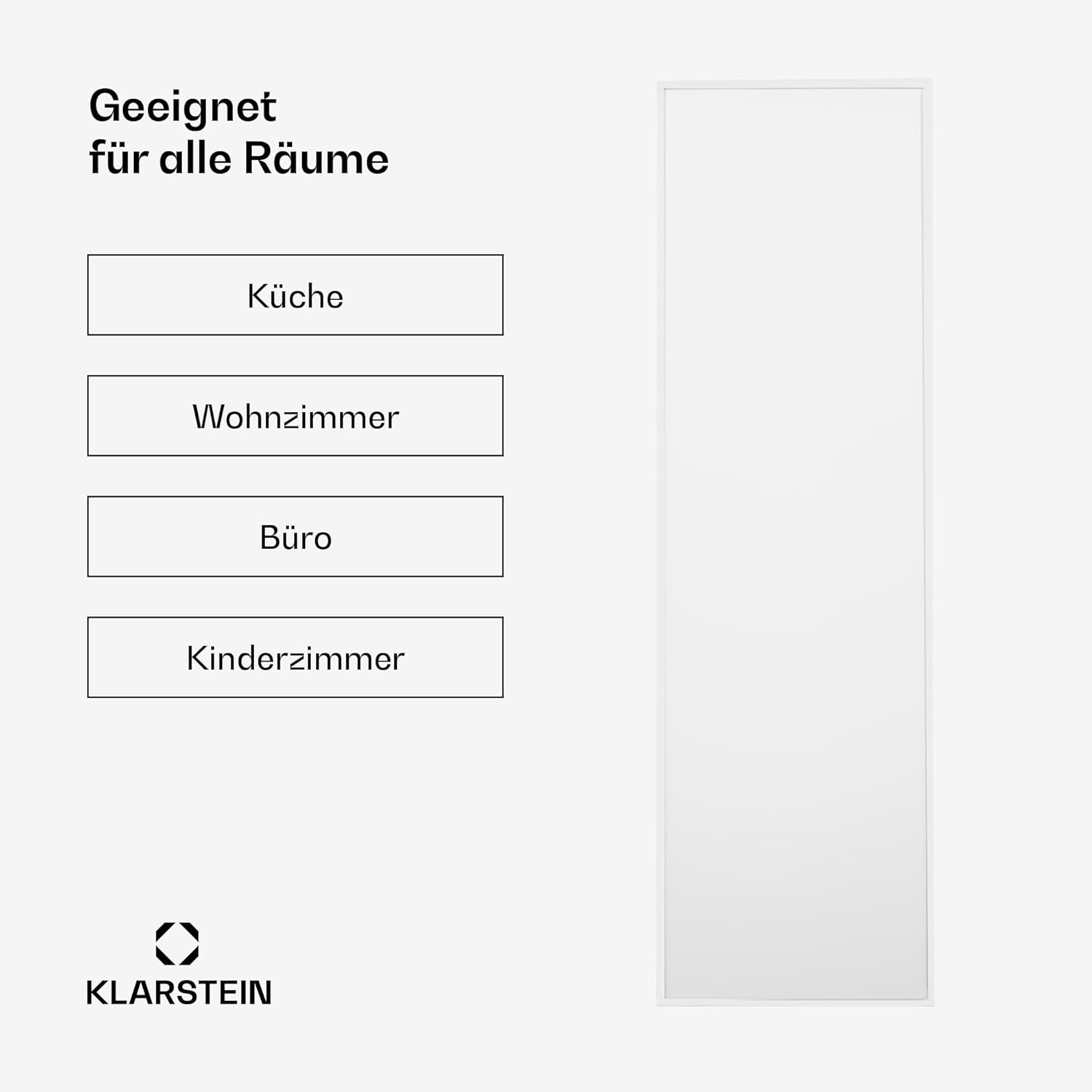 Klarstein Infrarotheizung mit Thermostat, 300W Elektroheizung, Smart Home Bild-Infrarotheizung zur Wandmontage, IR mit IoT/WiFi App-Control, Feuchtraum Flach-Heizkörper, CO2-Freie Wand Heizung