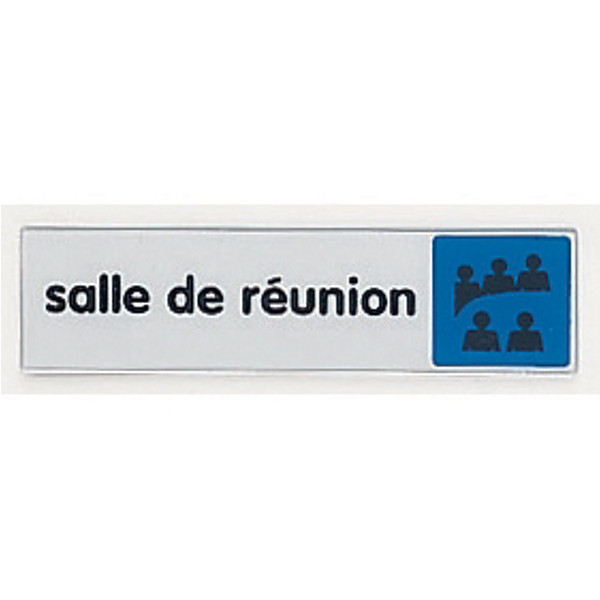 Plaquette de porte salle de réunion 17 x 4 cm plexiglas
