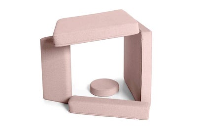 Shappy Play Byggbar Lenestol 80x80 cm, Soft Pink