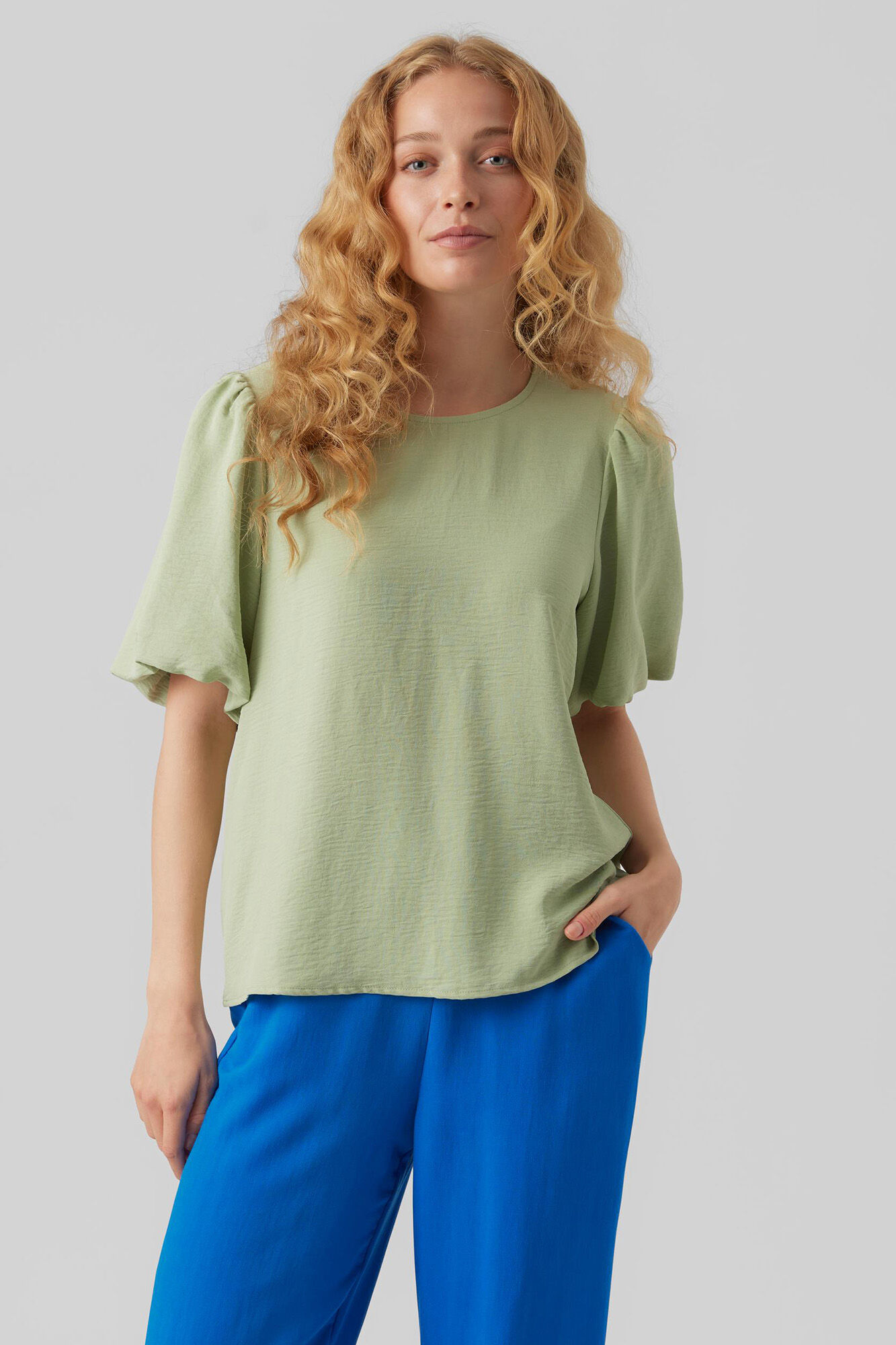 Blusa de manga 3/4 - Verde