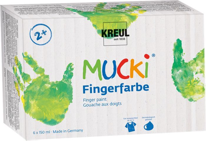 Fingerfarben MUCKI 6er-Set in bunt