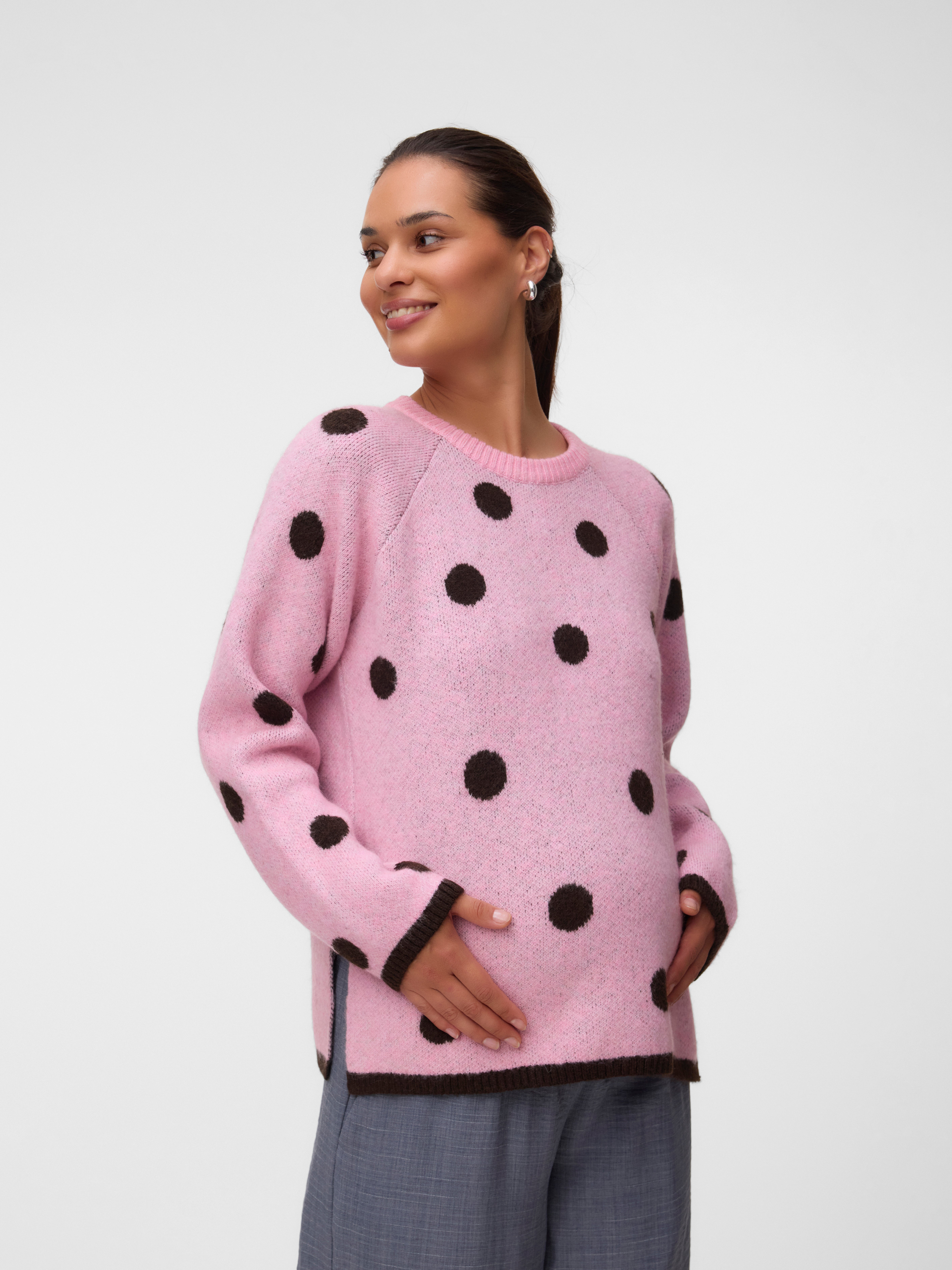 Regular fit O-hals Zwangerschap Pullover