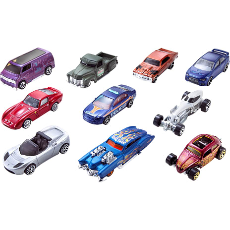 Hot Wheels 10-pak metal biler