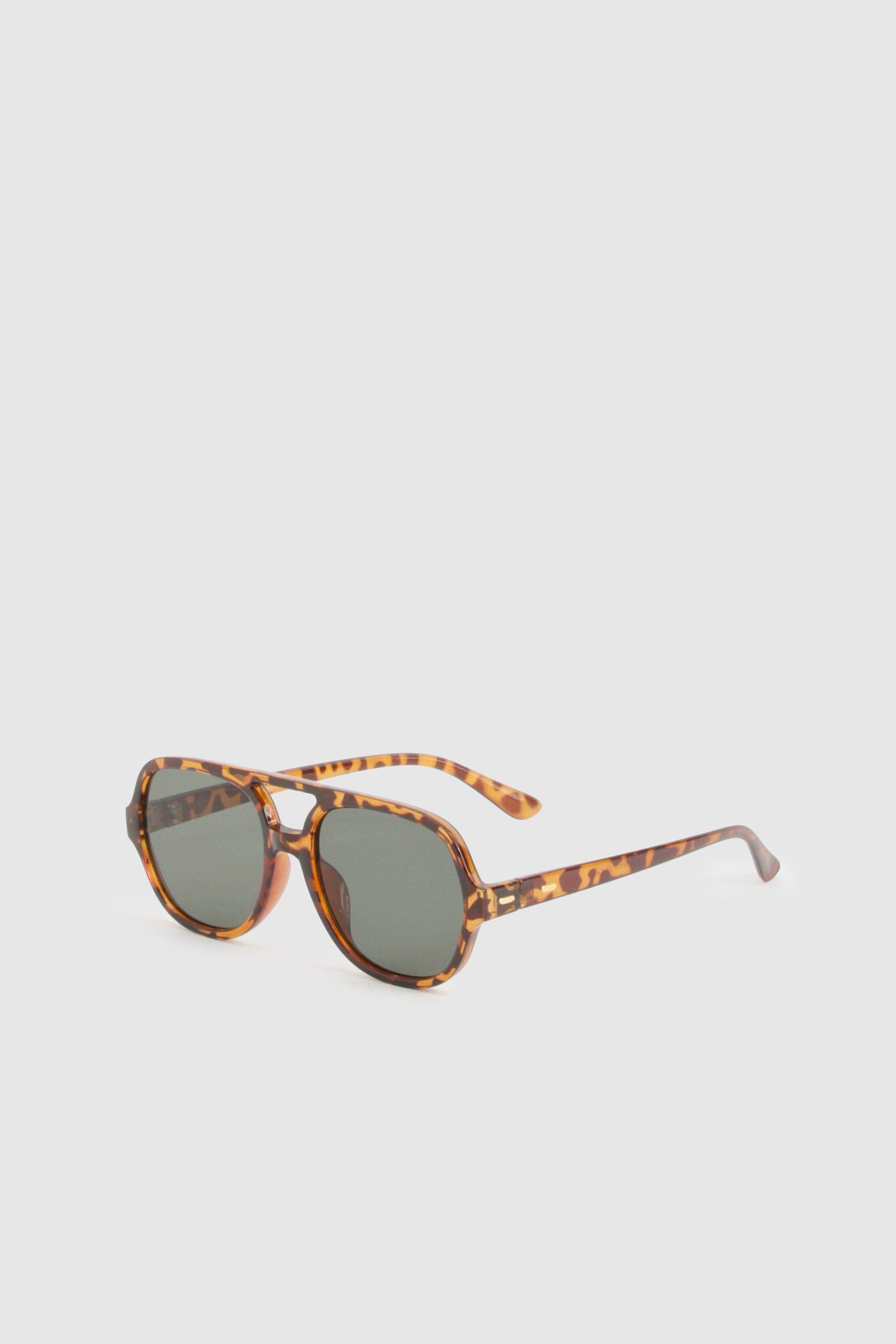 boohoo Lunettes de soleil Aviateur à monture écaille de tortue