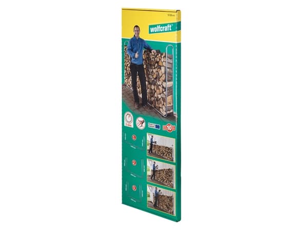 wolfcraft GmbH 5125000, Vedholder, Plastikk, Stål, Grå, 1,6 m³, 25 - 50 cm, 1766 mm