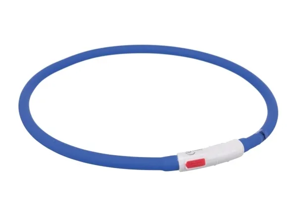 Trixie Flash lysring USB, silicone, XS–XL: 70 cm/ø 10 mm, royal