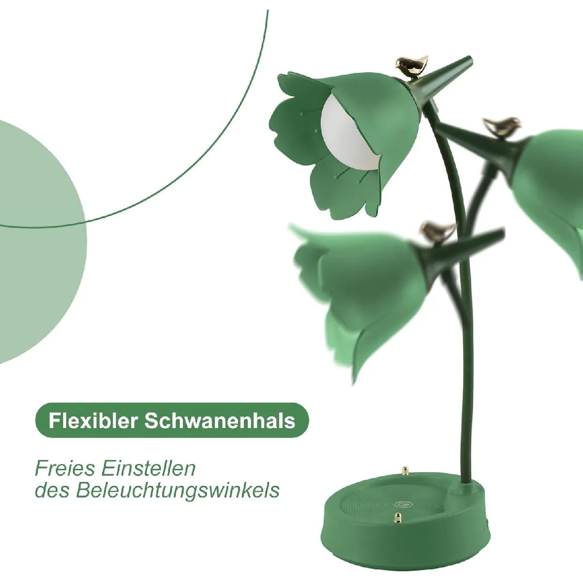 Lampe de Bureau Tactile Vert