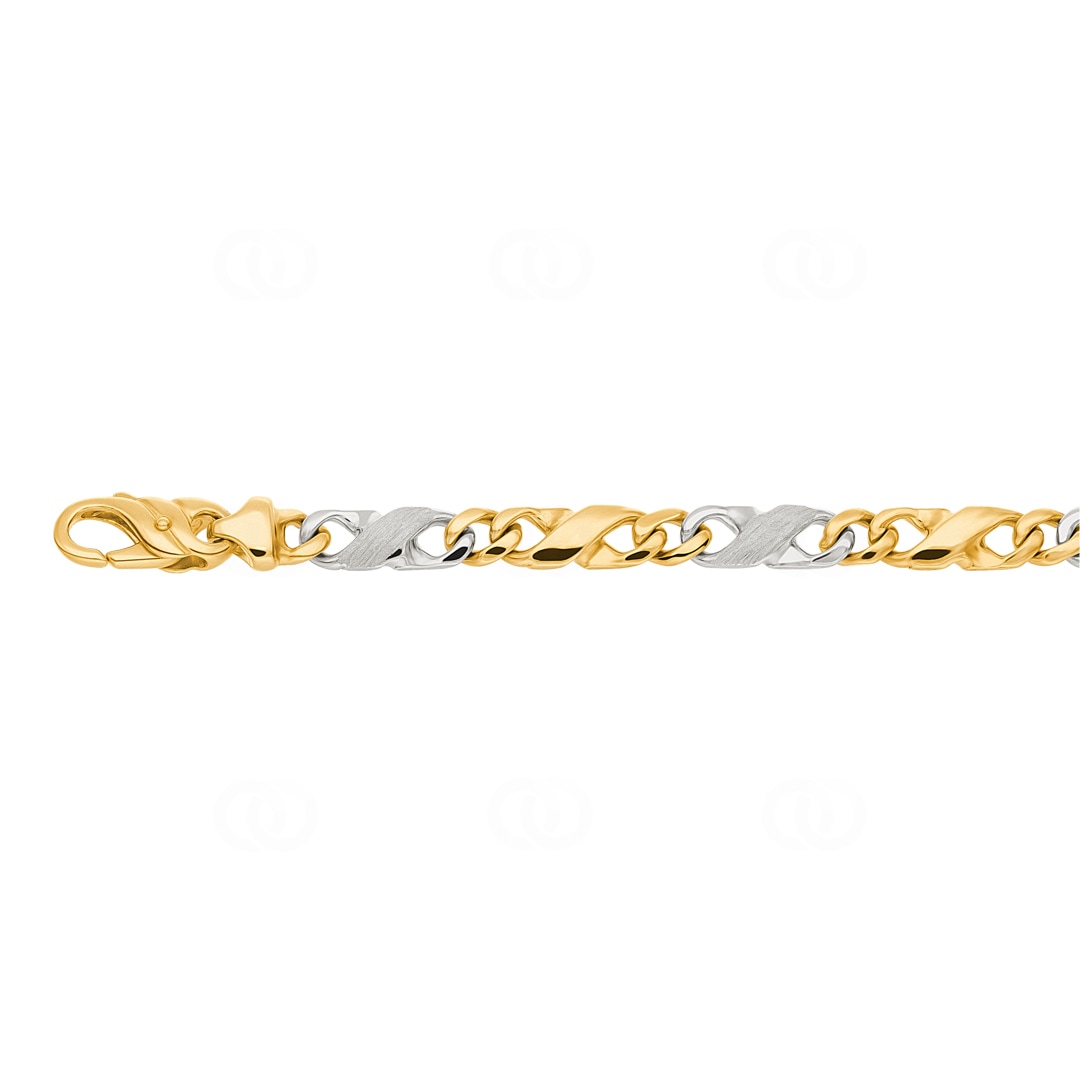 Carrera-Armband satiniert 750/18 K Bicolor 5.0mm - 19cm