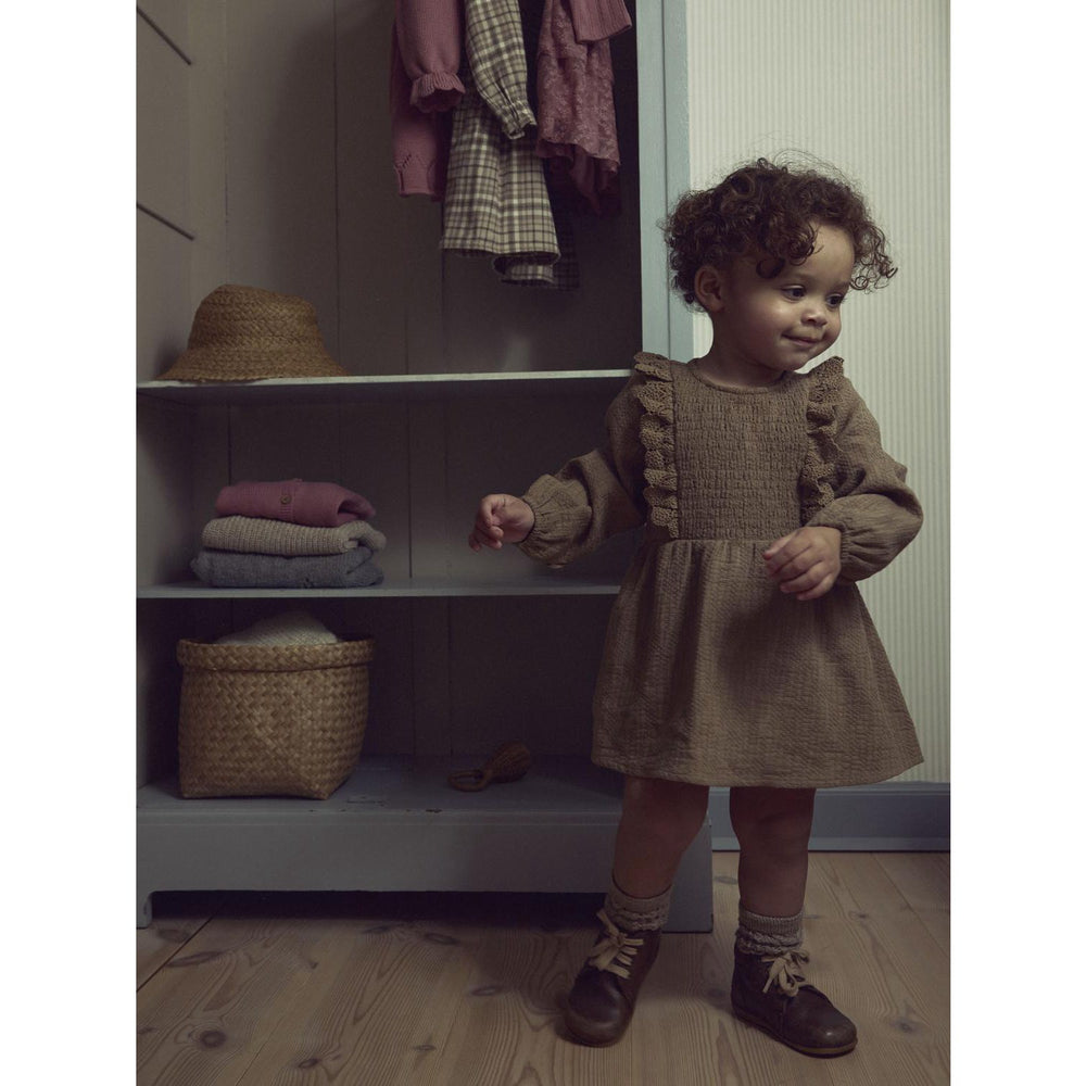 Køb Lil'Atelier Sepia Tint Nbfrosita Liu Ls Body Kjole Lil