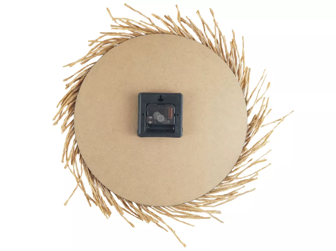 Horloge Murale En Bois Suspendues Design, Mdf Ronde 50 Cm