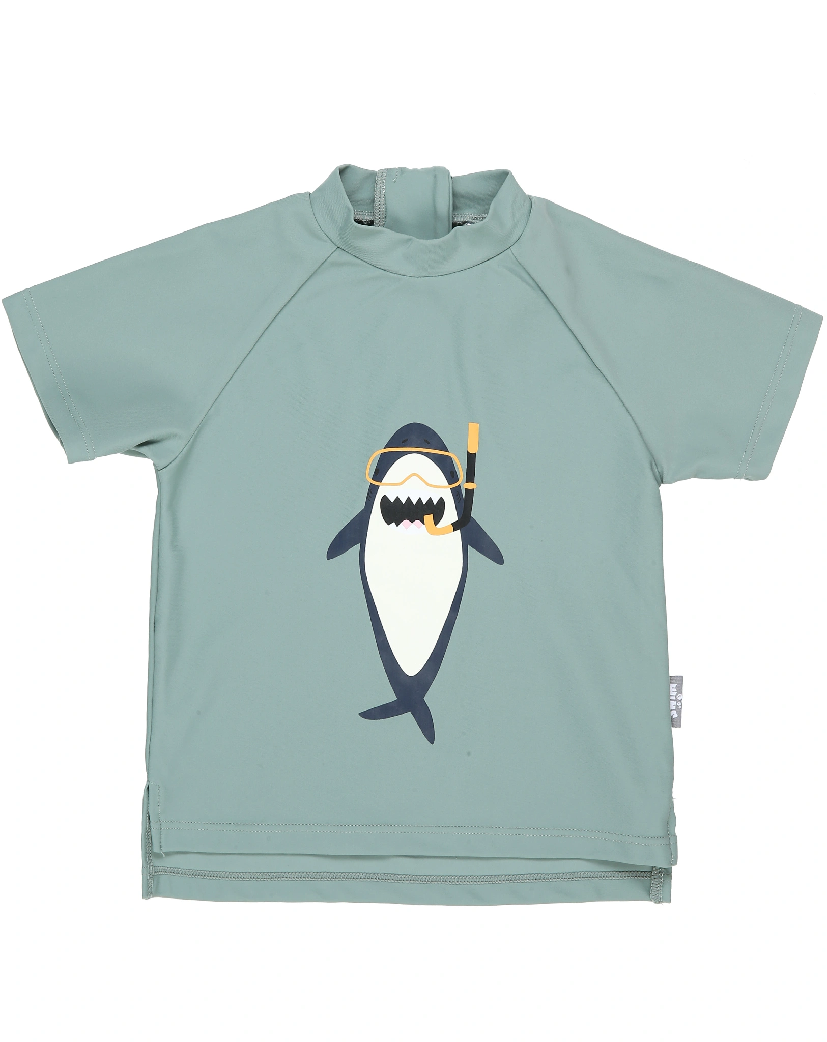Kurzarm-Badeshirt HAI in apfelgrün