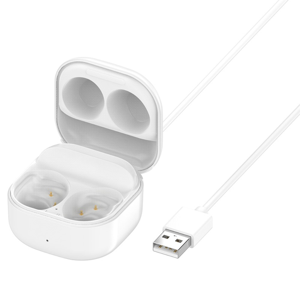 (600mAh) Ladecase mit USB C Ladekabel für Samsung Galaxy Buds FE (SM-R400) Kopfhörer - Weiss