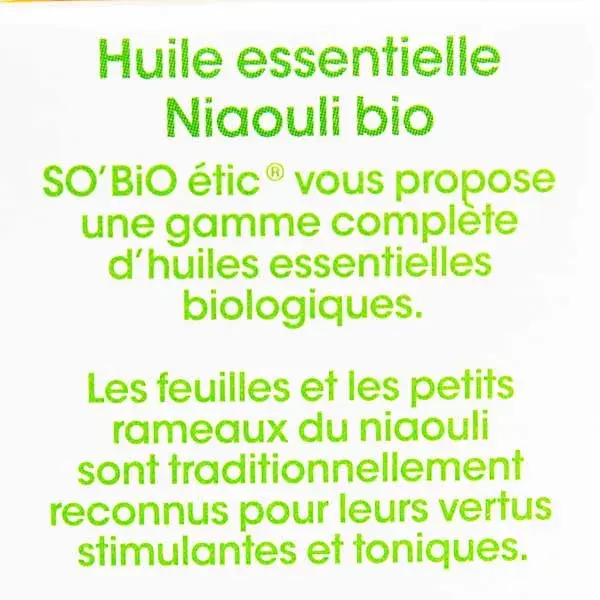 Óleo Essencial de Niaouli Orgânico So'Bio Étic Aroma 15ml