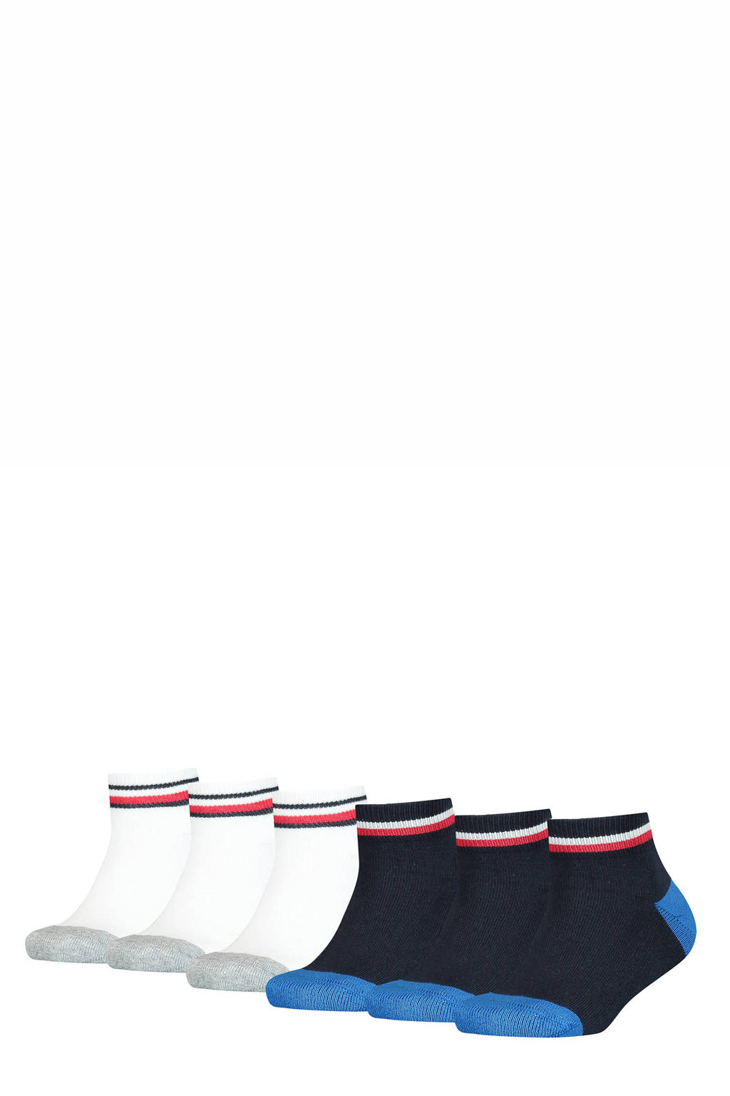 Tommy Hilfiger sneakersokken met streep - set van 6 multi
