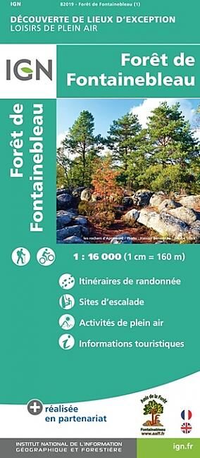 IGN - FORET DE FONTAINEBLEAU ECHELLE 1 16 000