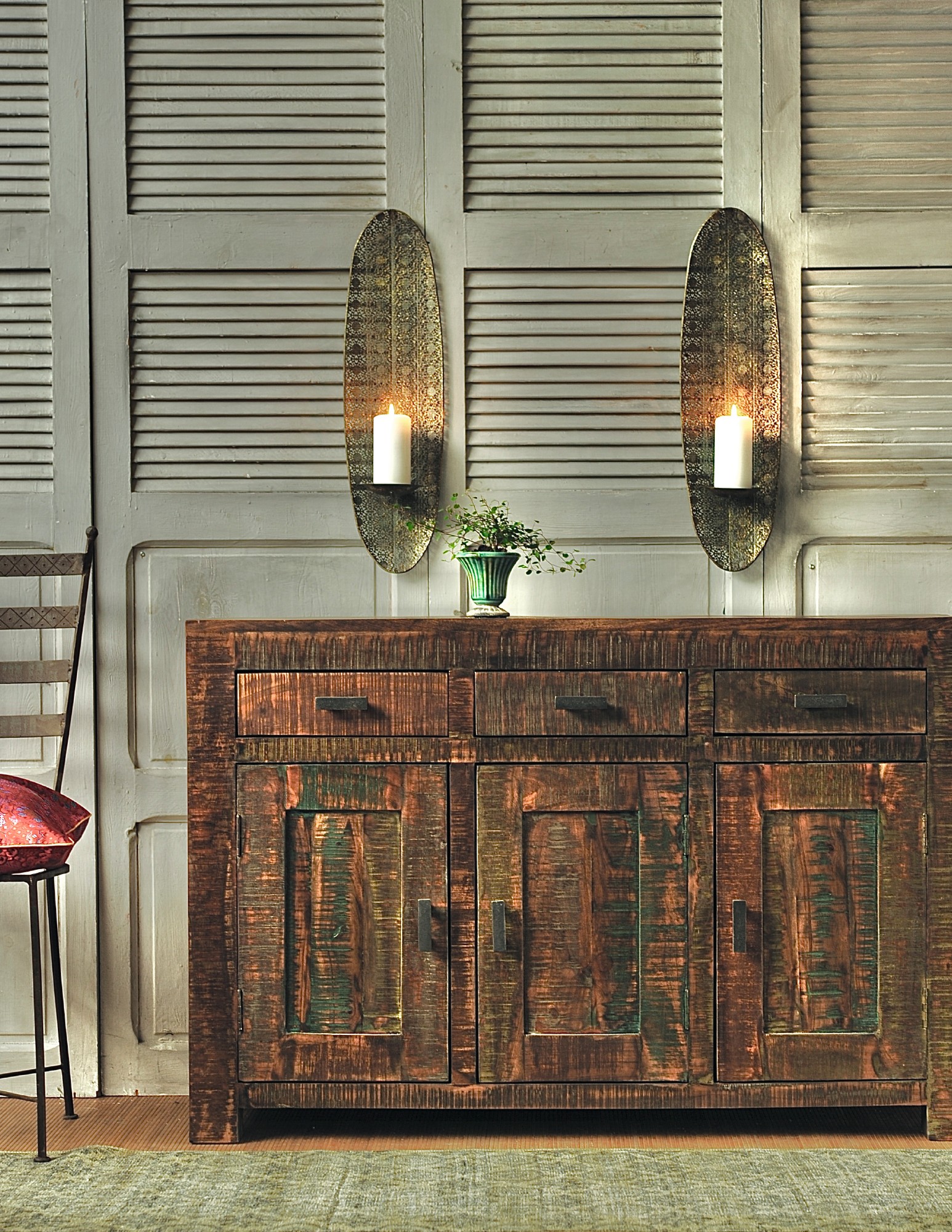 Sideboard 'Hove', mit 3 Türen, L 40 cm, B 130 cm, H 85 cm von fischer's lagerhaus