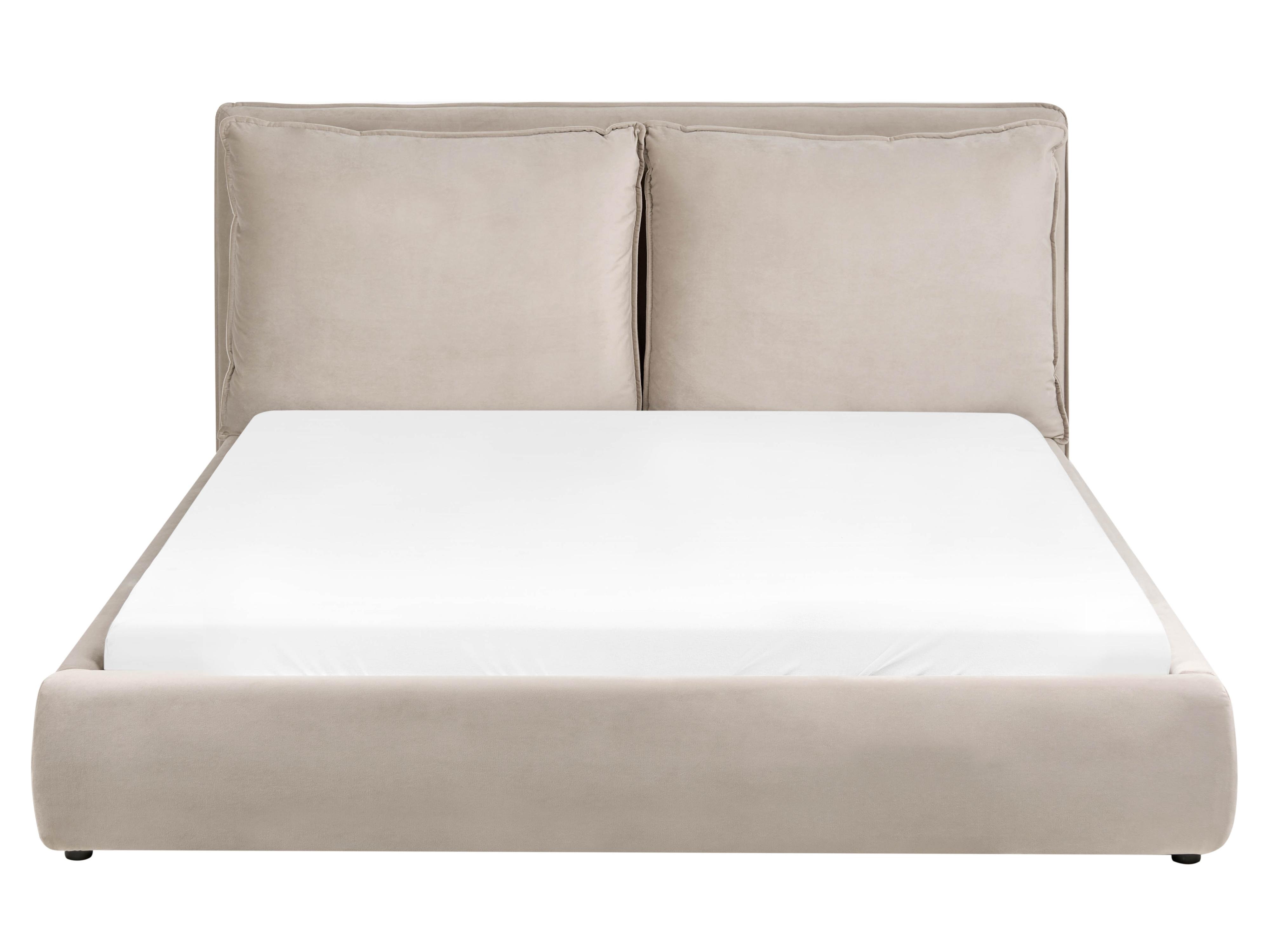 Waterbed Fluweel BAJONNA 160 x 200 cm Taupe