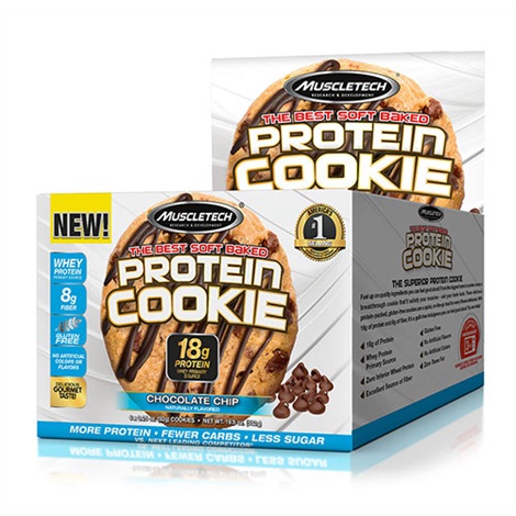 MuscleTech Protein Cookies Chocolate Chip 6x92g