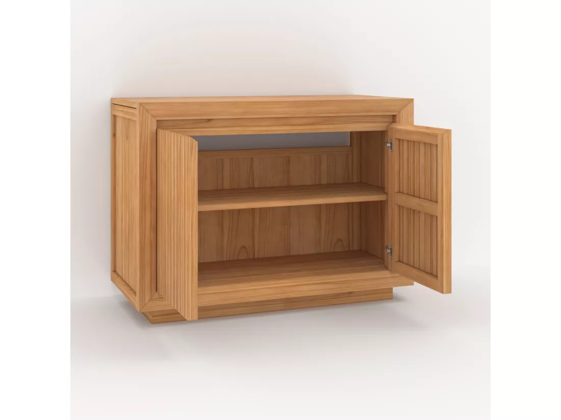 Meuble de salle de bain en bois de teck 110 cm - Pernelle