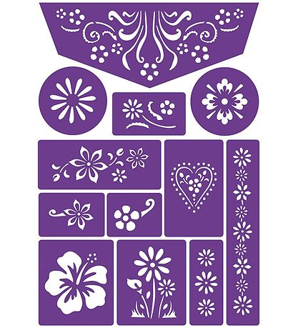 Grim Tout Schablone für Kinderschminke - Blumen