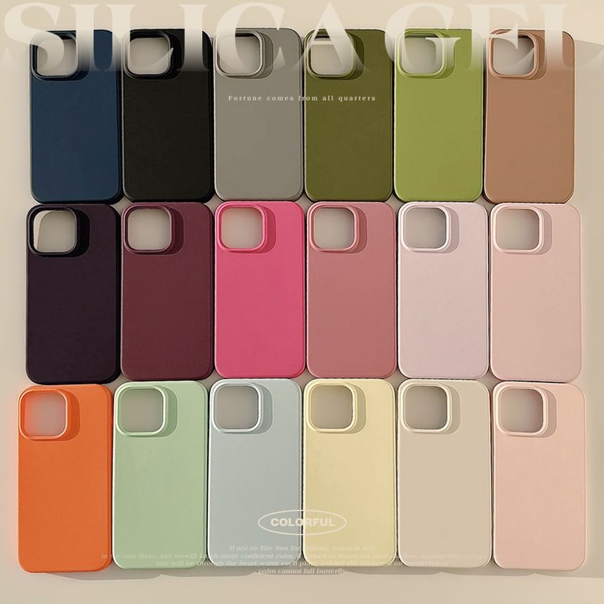 kloudkase - Effen telefoonhoesje - iPhone 15 Pro Max / 15 Pro / 15 Plus / 15 / 14 Pro Max / 14 Pro / 14 Plus / 14 / 13 Pro Max / 13 Pro / 13 / 13 mini / 12 Pro Max / 12 Pro / 12 / 12 mini