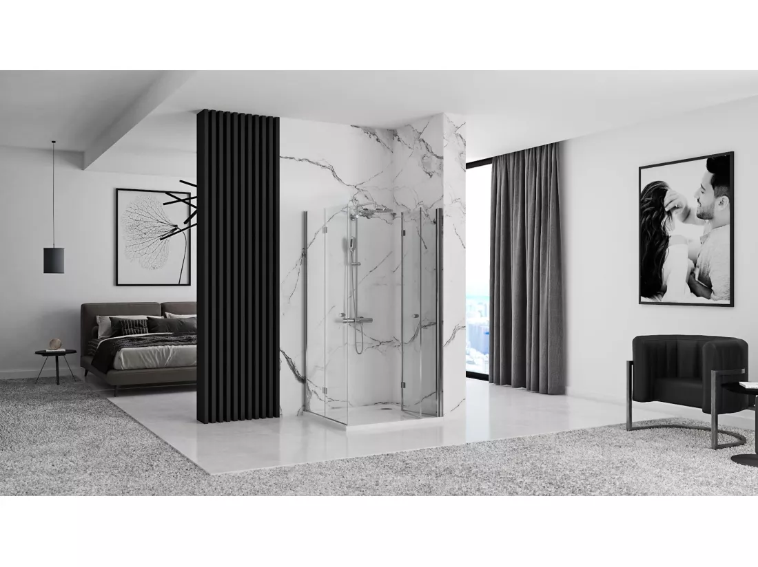 Cabine De Douche Rea Fold N2 110X110 Chrome