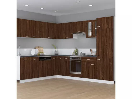 Armoire à four Chêne marron 60x46x81,5 cm Bois d'ingénierie