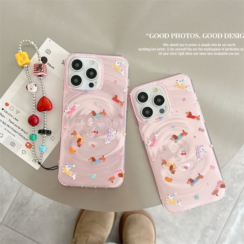 Pixel Dream - Hondentelefoonhoesje / Bandje / Set - Apple iPhone 16 Pro Max / 16 Pro / 16 Plus / 16 / 15 Pro Max / 15 Pro / 15 Plus / 15 / 14 Pro Max / 14 Pro / 14 Plus / 14 / SE / 13 Pro Max / 13 Pro / 13