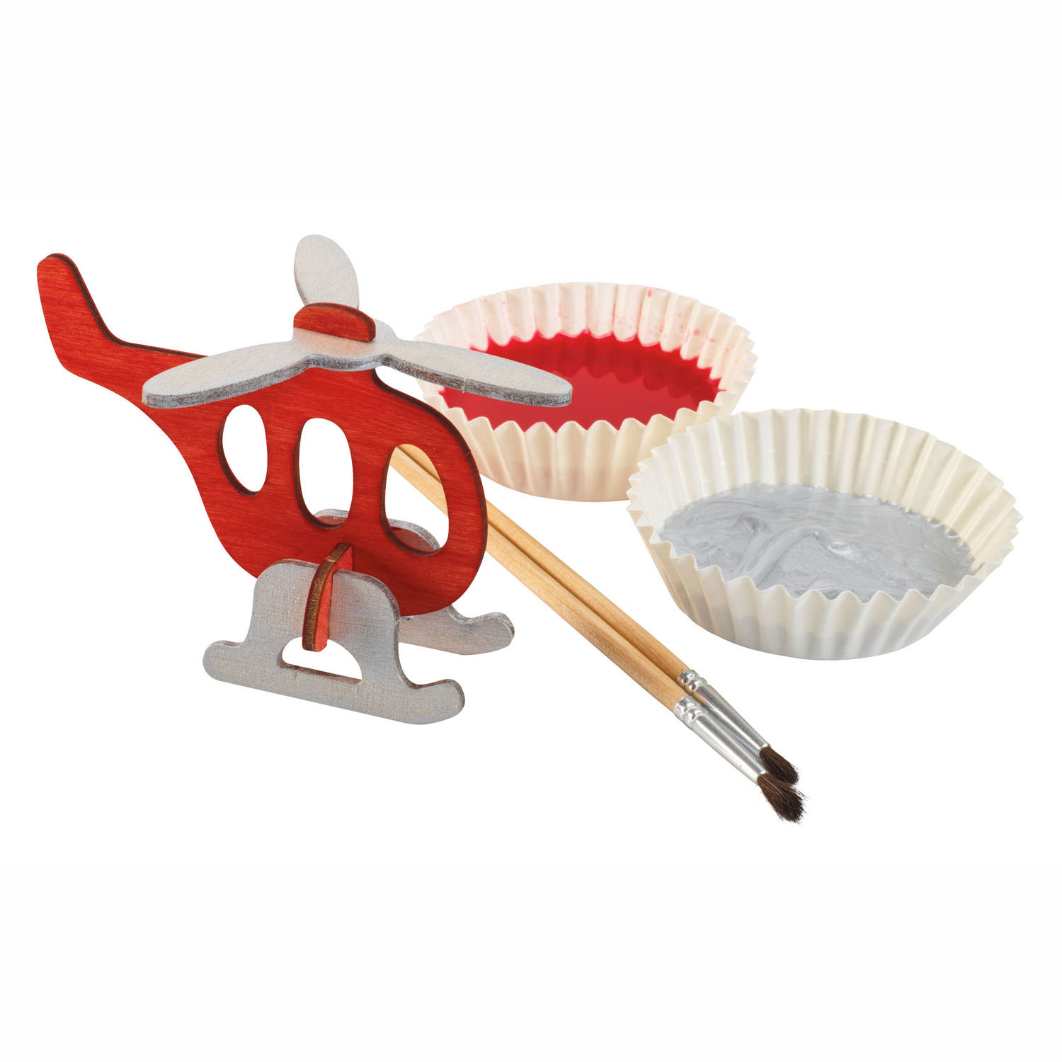 Colorations - Maak en Versier je Houten 3D Voertuigen, Set van 4