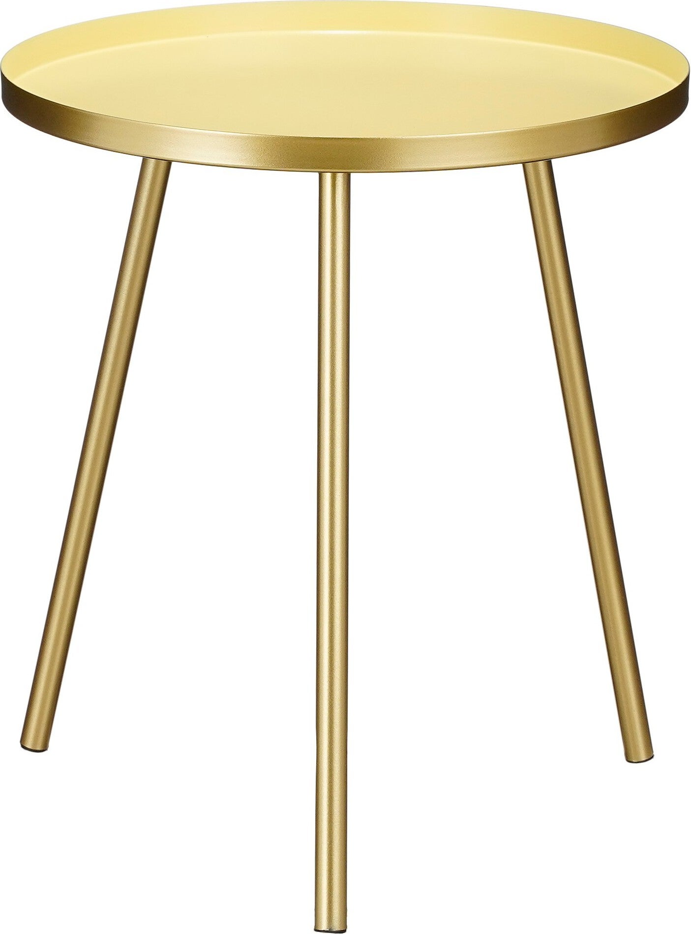 Mica Decorations bijzettafel Tatum geel D 35 H 40 cm