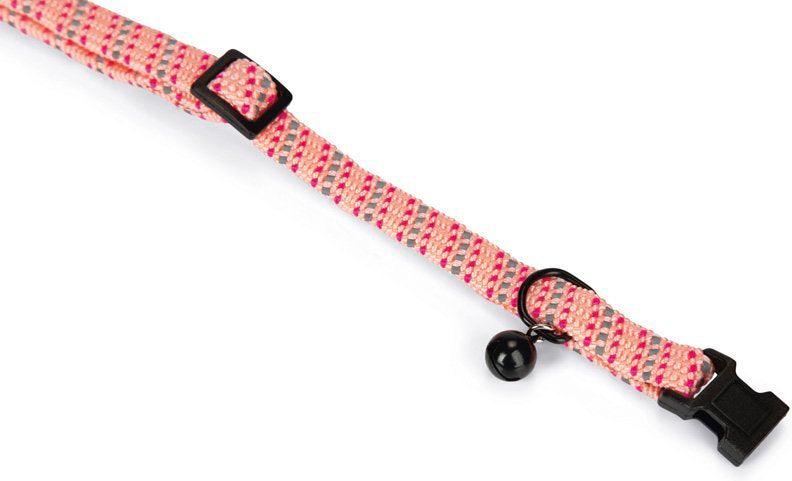 Beeztees kattenhalsband Reflect roze 22-33 x 1 cm