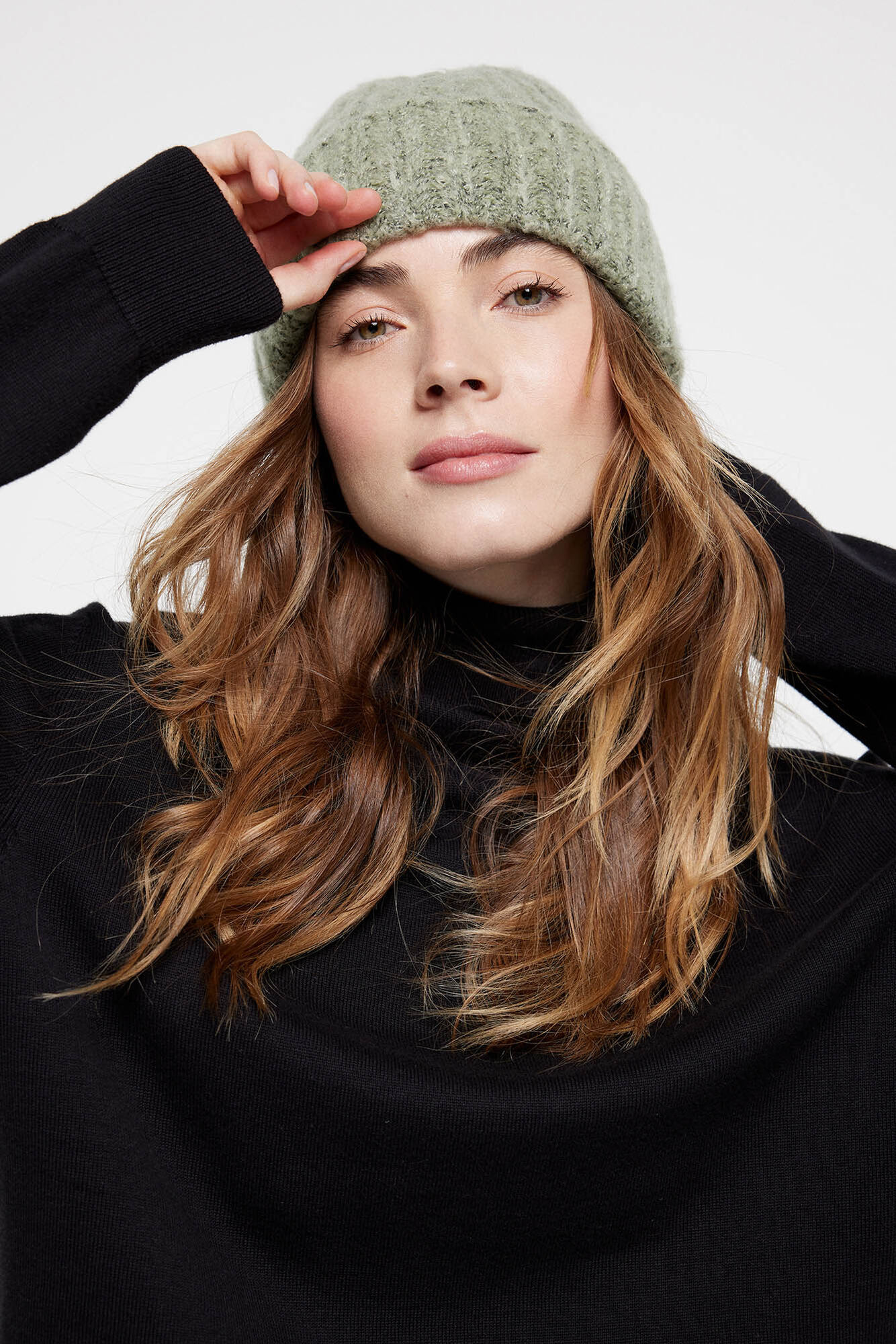 Gorro de tricô grosso