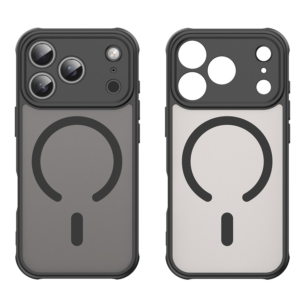 iPhone 17 Pro MagSafe Hybrid Hülle mit TPU Bumper   Kameraschutz - Schwarz (Matt)