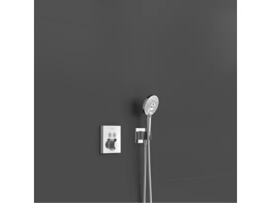 Colonne de douche encastrée thermostatique HANSGROHE ShowerSelect Square chromé