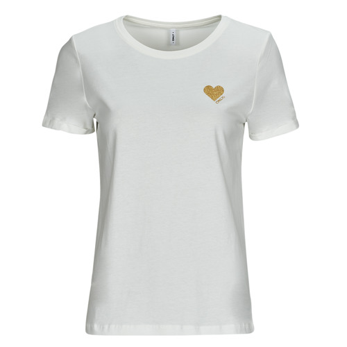 Only - ONLKITA S/S LOGO TOP - Blanc