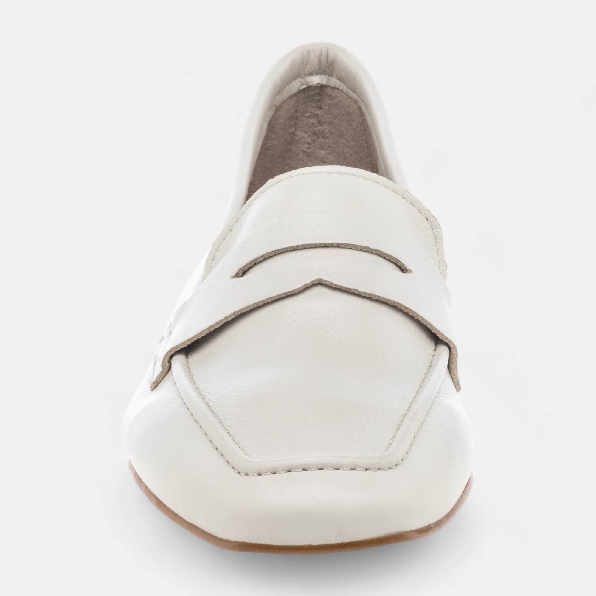 Mocassins Femme en cuir beige