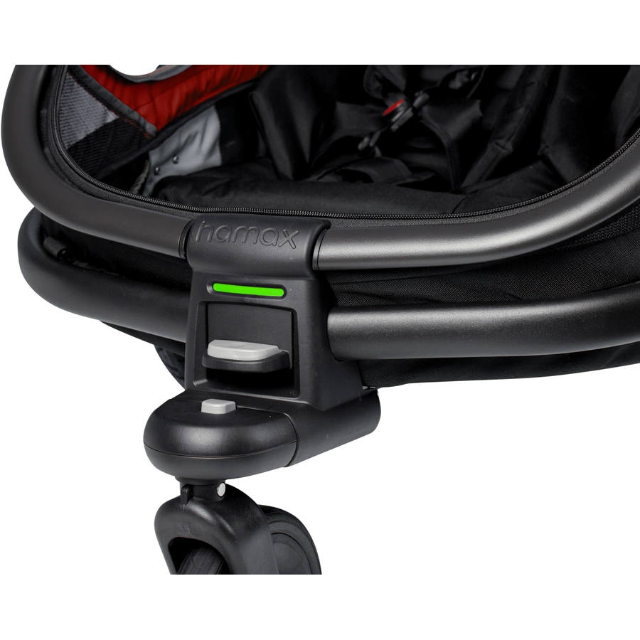 hamax Kinderfahrradanhänger Outback ONE mit Rückenlehnenverstellung GreenBlack