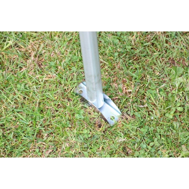 Brand Zusatzgestänge für Vorzelte und Zelte Orkanstütze mit Schelle und Fuß Stahl 32 mm 180 - 260 cm