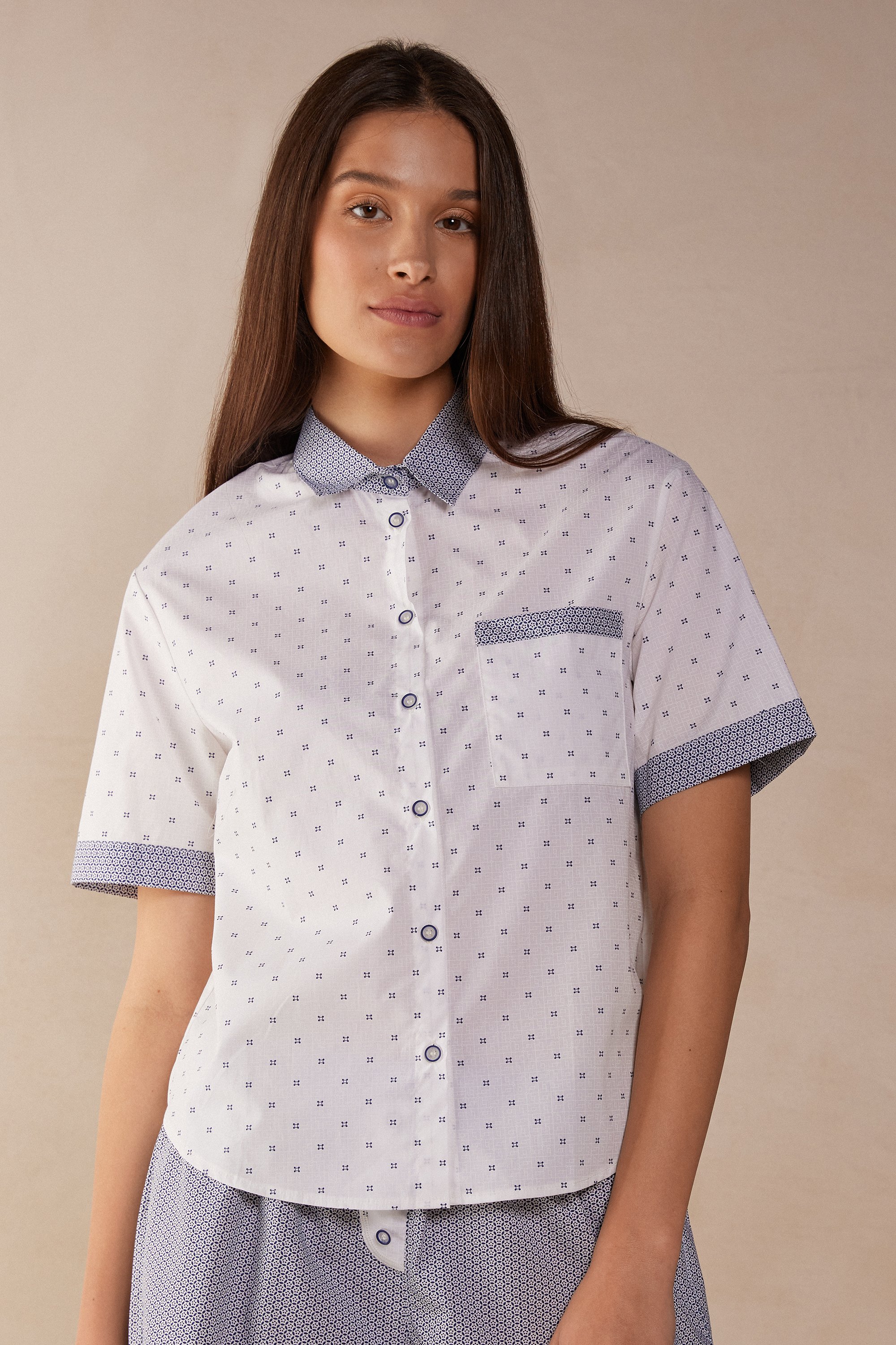 Camisa de manga curta Santorini View