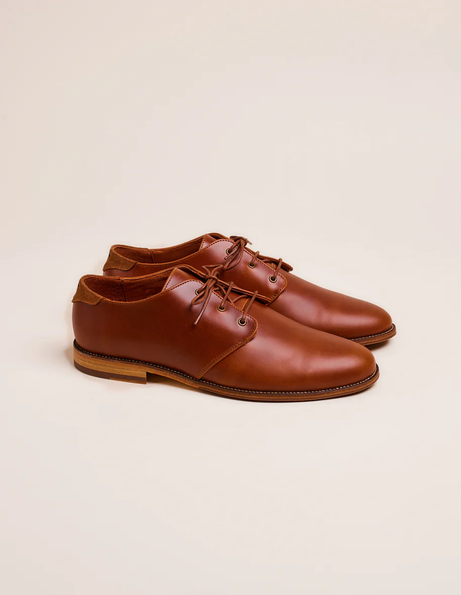 Derbies Alphonse - Cuir pull-up Miel