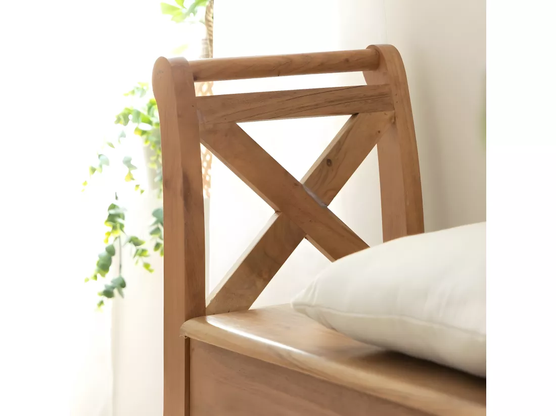 Petit banc en bois d'acacia Isolde