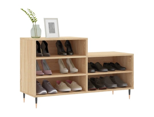VIDAXL - Armoire à chaussures chêne sonoma 102x36x60cm bois d'ingénie...