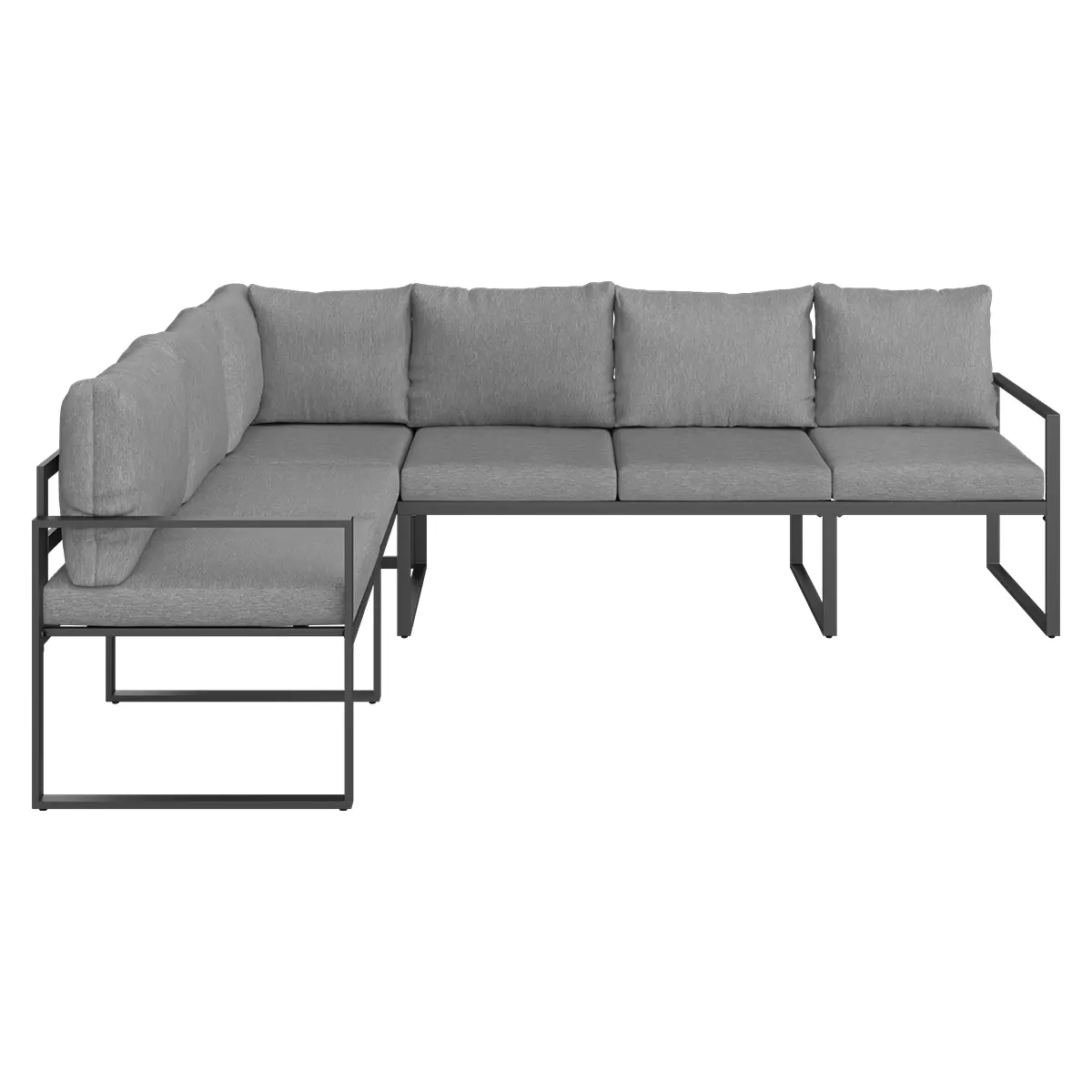 Beldano Loungegarnitur Leon 4-Teilig Links Grau