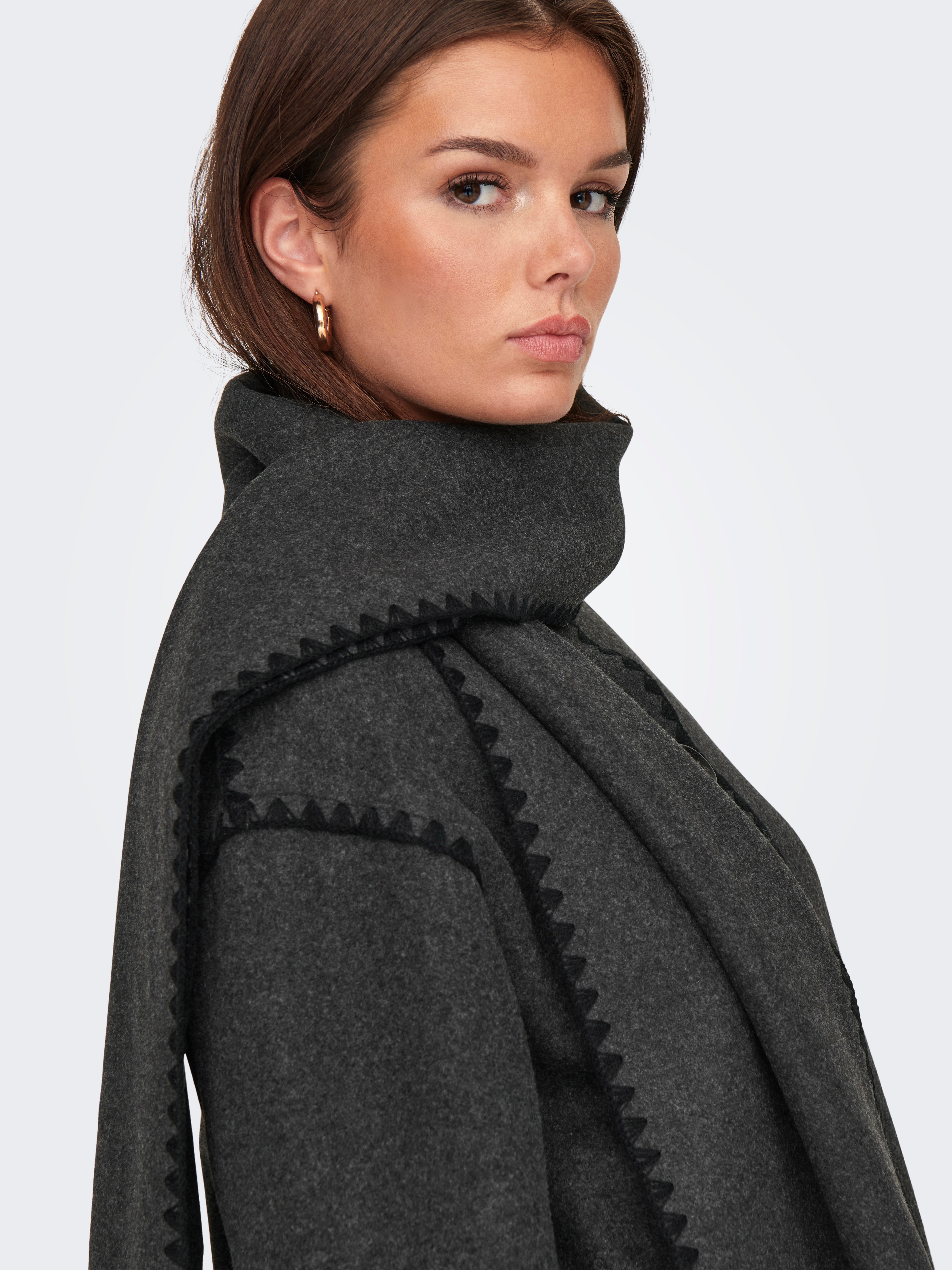 ONLELBA Mantel Dark Grey Melange
