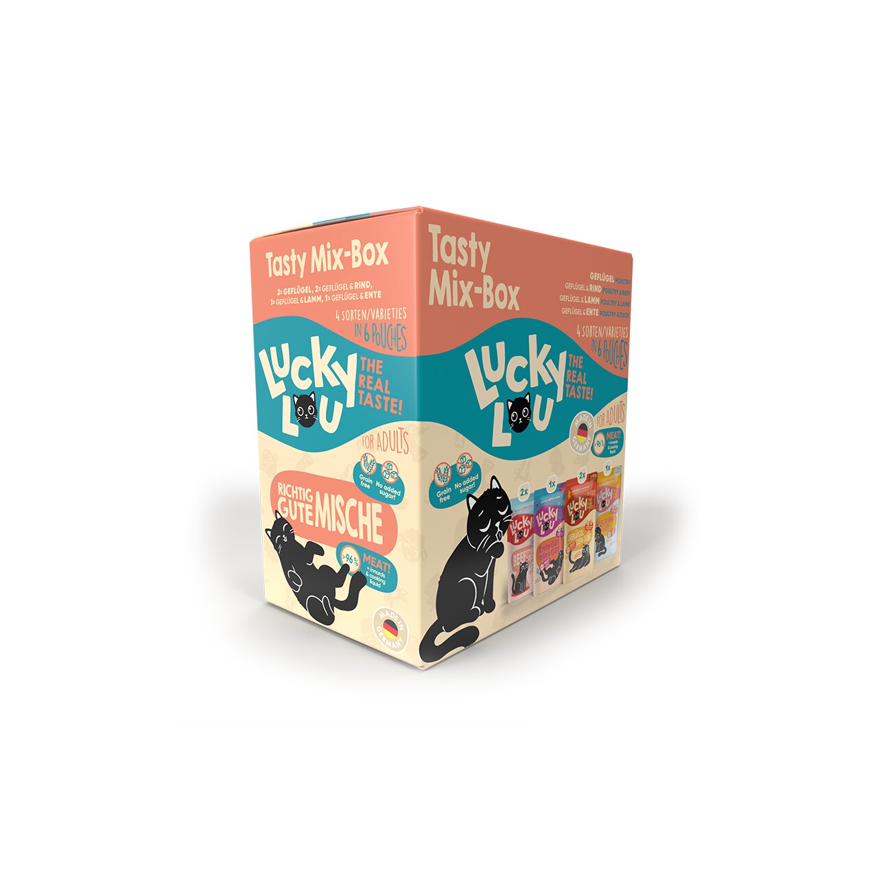 Lucky Lou Nassfutter Katze Adult Tasty Mix-Box 6x125 g