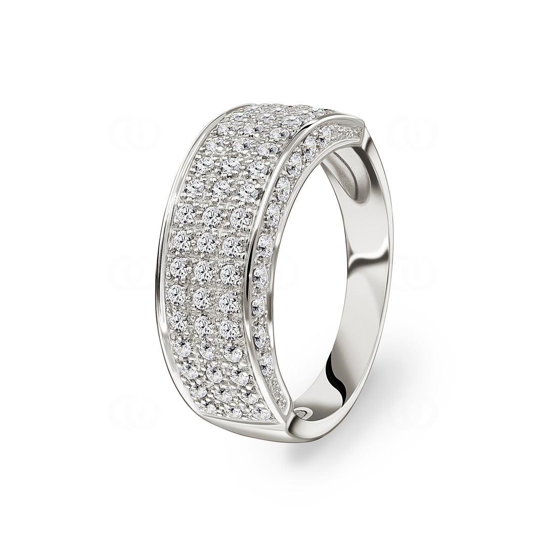 0.80 Karat Diamantring 750/18 K Weissgold