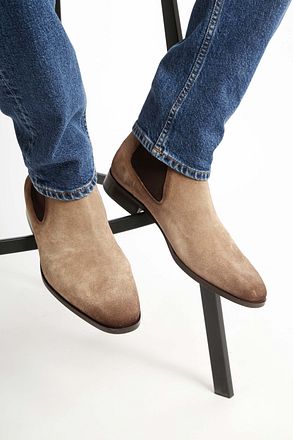 Suitable Chelsea Boot Suede Beige 15632-S0173 kopen