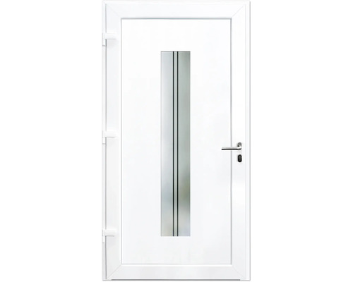 Voordeur aluminium/PVC Smart A400 2.0 RC2 grijs 1000 x 2100 links incl. montageset, stanggreep, profielcilinder incl. 3 sleutels